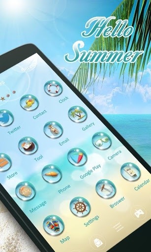 Summer Go Launcher Android Theme Image 1