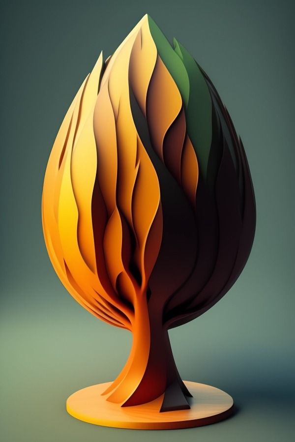 Low Poly Tree Mobile Phone Wallpaper Image 1