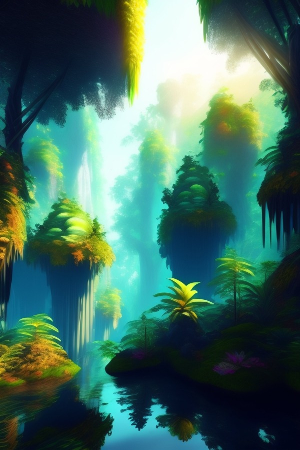 Beautiful Jungle Mobile Phone Wallpaper Image 1