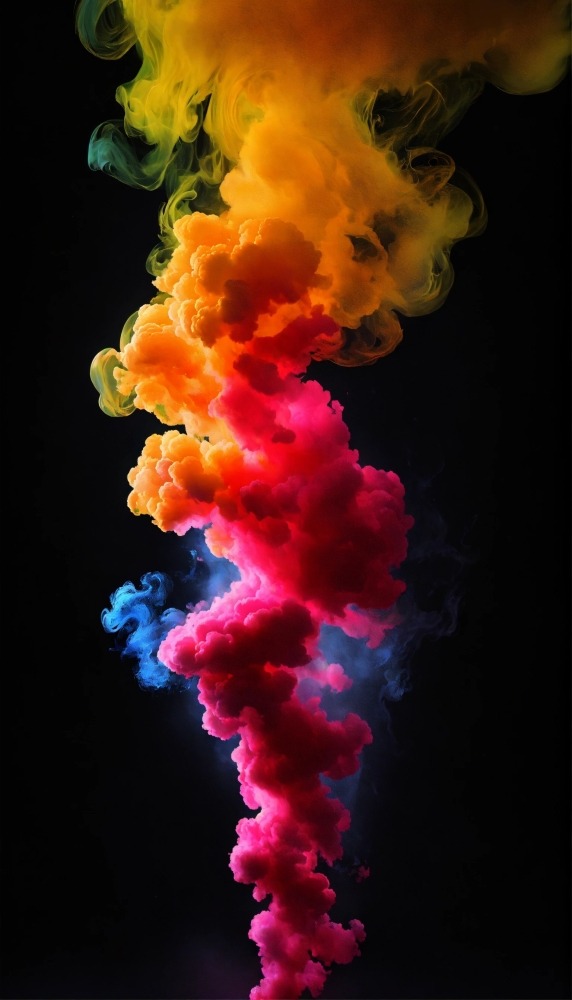 Colorful Smoke Mobile Phone Wallpaper Image 1