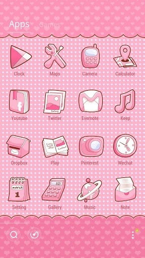 Pinky Bow Go Launcher Android Theme Image 3
