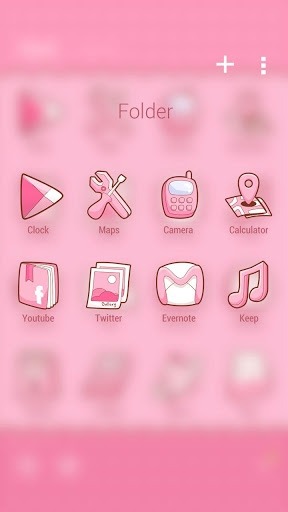 Pinky Bow Go Launcher Android Theme Image 4