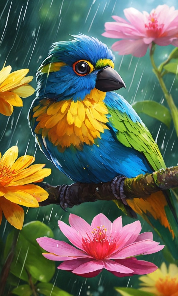 Blue Bird Mobile Phone Wallpaper Image 1