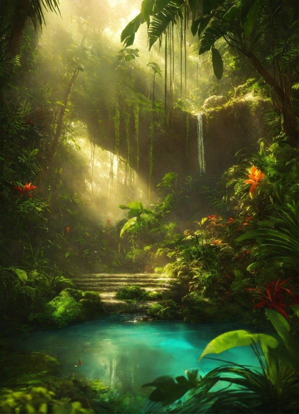 Beautiful Jungle Mobile Phone Wallpaper Image 1