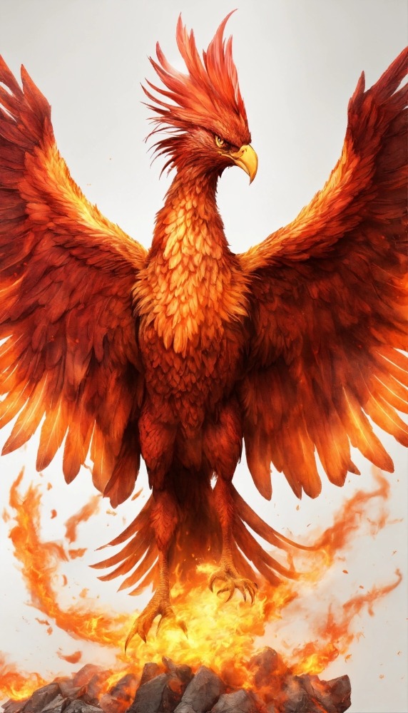 Angry Phoenix Mobile Phone Wallpaper Image 1