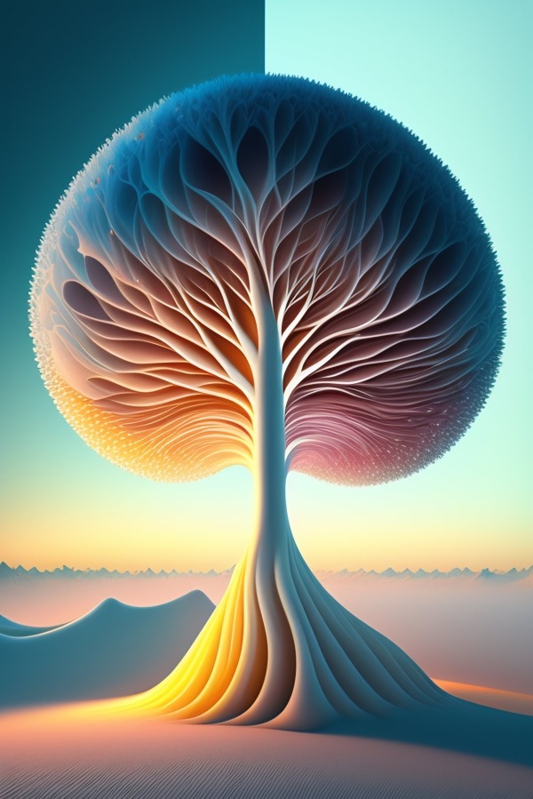 Crystal Tree Mobile Phone Wallpaper Image 1