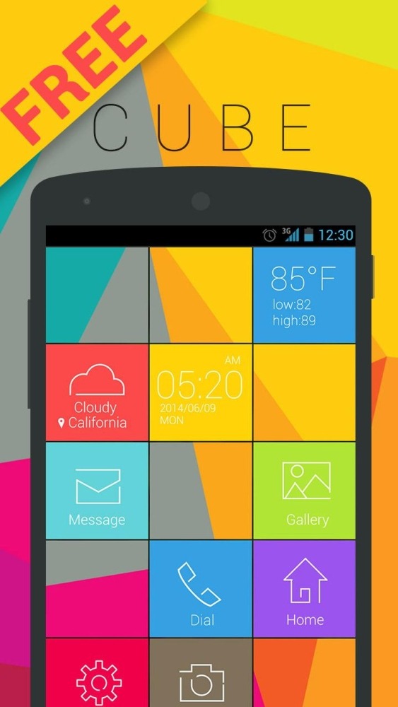 Cube Go Launcher Android Theme Image 1