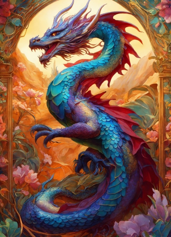 Mystical Dragon Mobile Phone Wallpaper Image 1
