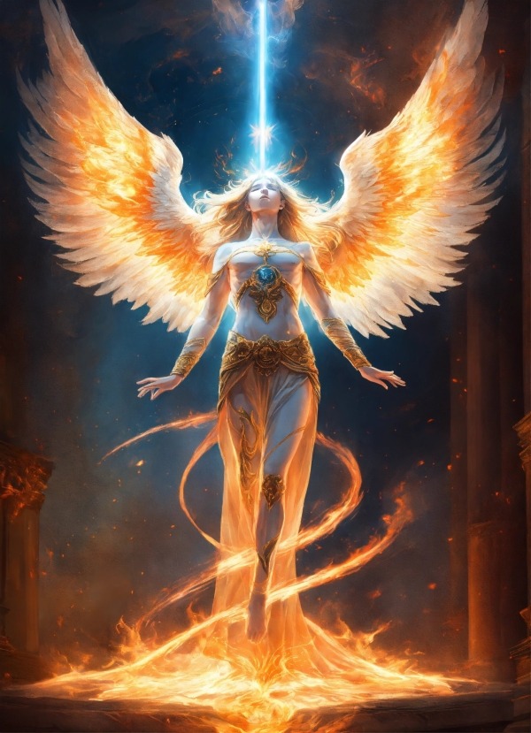 Beautiful Angel Mobile Phone Wallpaper Image 1