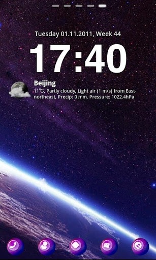 Starry Night2 Go Launcher Android Theme Image 1