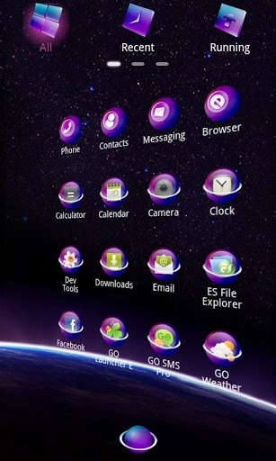 Starry Night2 Go Launcher Android Theme Image 3