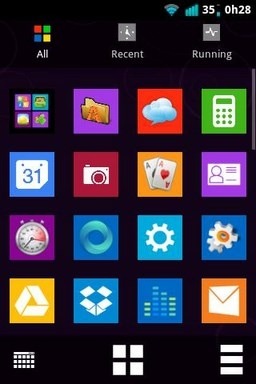 Windows 8 Metro Go Launcher Android Theme Image 2