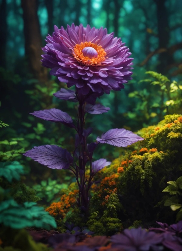 Purple Flower Mobile Phone Wallpaper Image 1