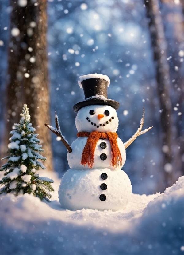 Snowman Mobile Phone Wallpaper Image 1