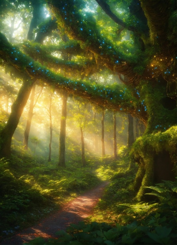 Magical Forest Mobile Phone Wallpaper Image 1