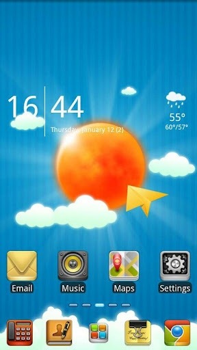 Sun And Sky Go Launcher Android Theme Image 1