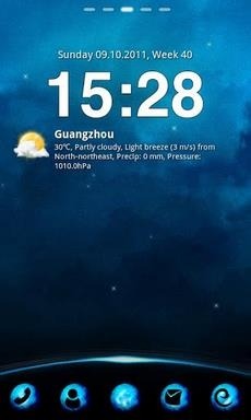 Blue Planet Go Launcher Android Theme Image 1