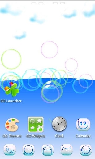 Cloud 3D Go Launcher Android Theme Image 2