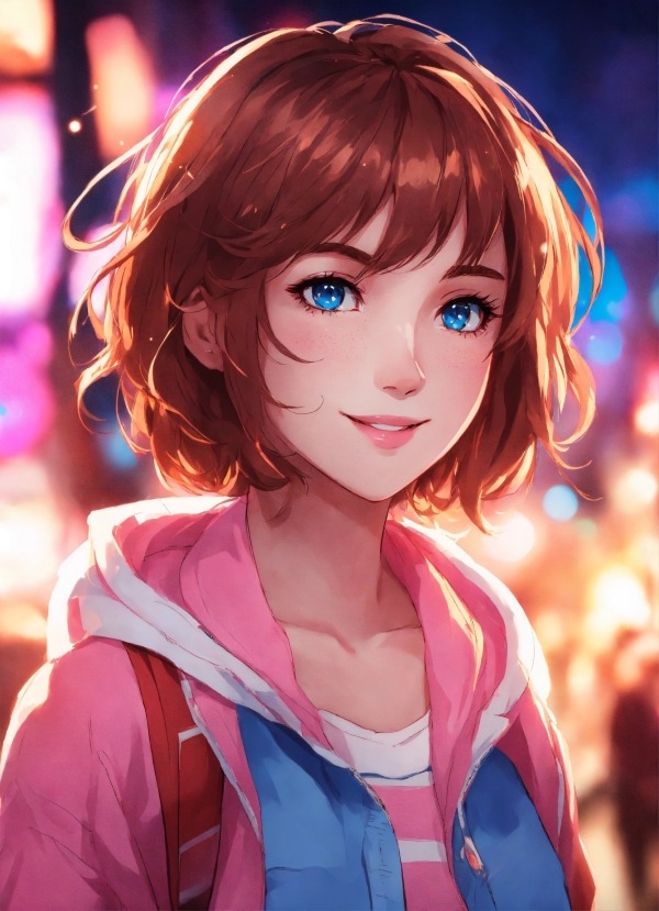 Cute Anime Girl Mobile Phone Wallpaper Image 1