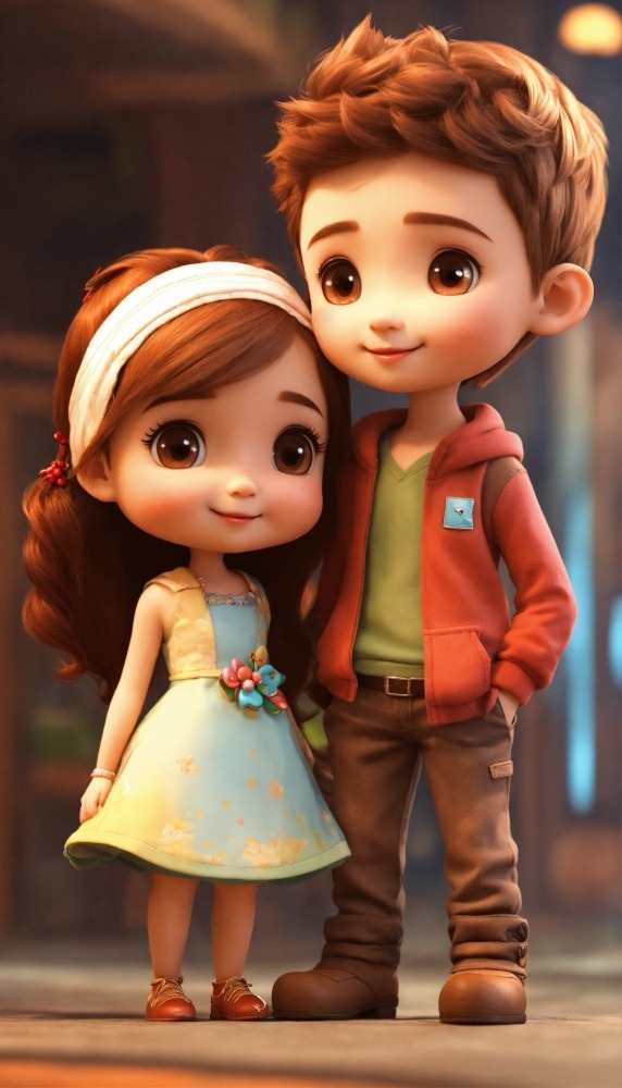 Cute Couple Mobile Phone Wallpaper Image 1