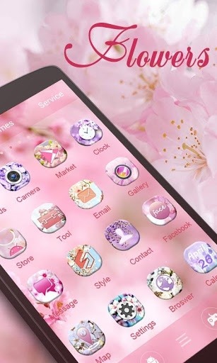 Flowers Go Launcher Android Theme Image 1