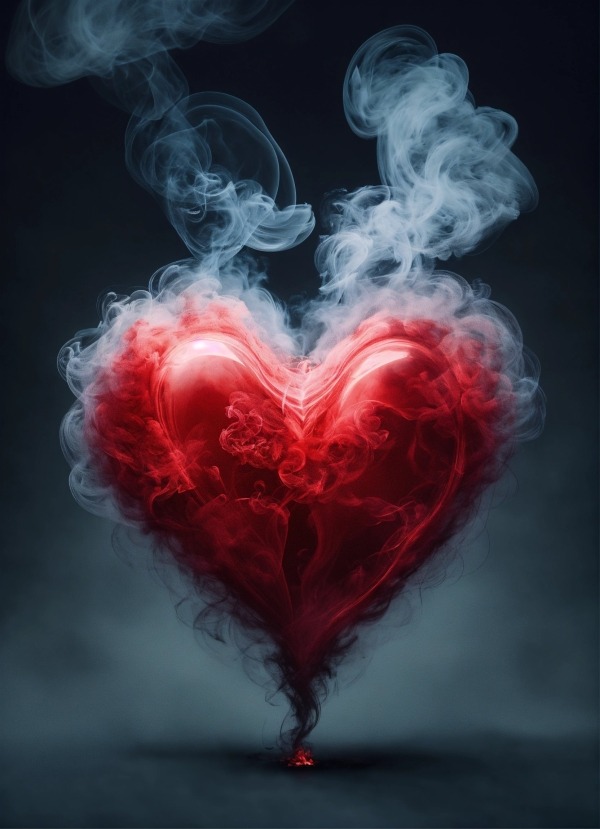 Heart Of Smoke Mobile Phone Wallpaper Image 1