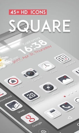 Square Go Launcher Android Theme Image 1