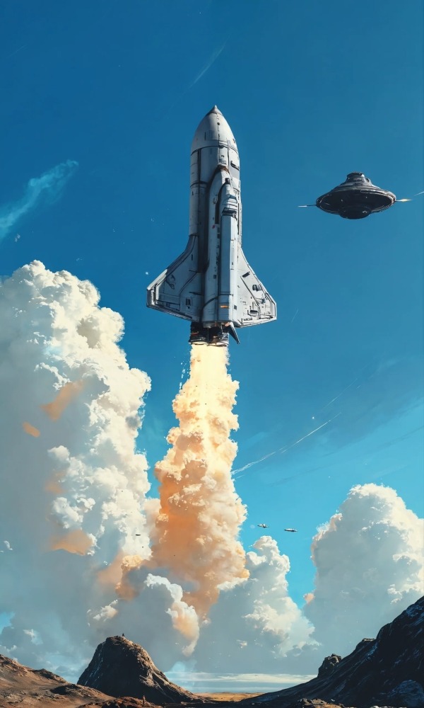 Spaceship Mobile Phone Wallpaper Image 1