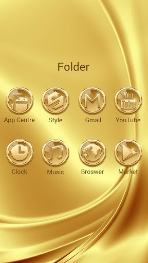 Luxurious Gold Go Launcher Android Theme Image 4