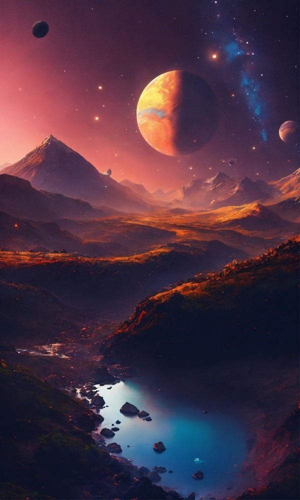 Abstract Planet Mobile Phone Wallpaper Image 1