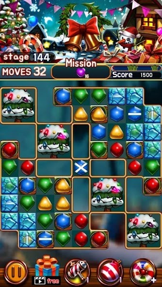 Jewel Snow Puzzle Android Game Image 1