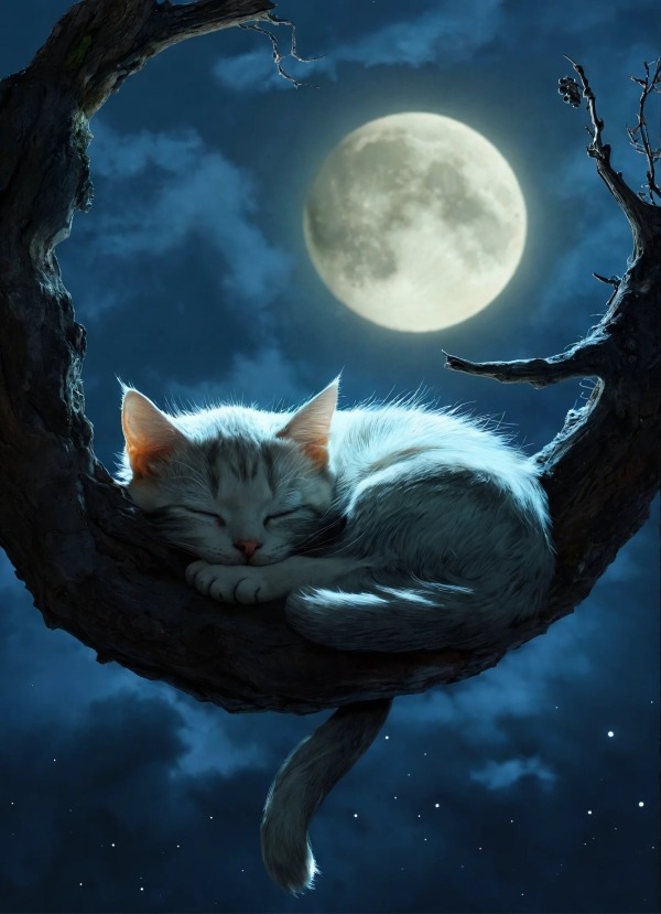Sleeping Cat Mobile Phone Wallpaper Image 1