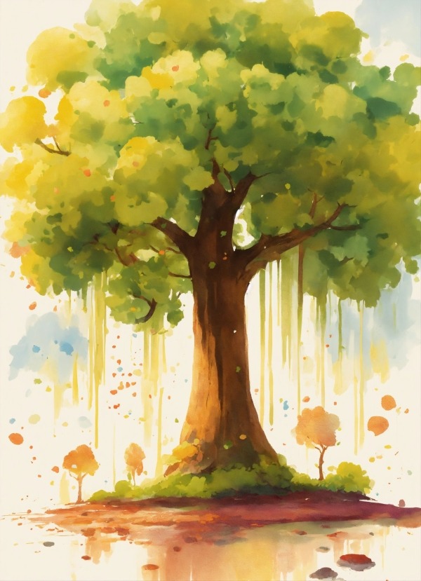 Green Tree Mobile Phone Wallpaper Image 1