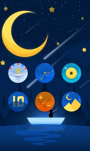 Midnight Go Launcher Android Theme Image 1