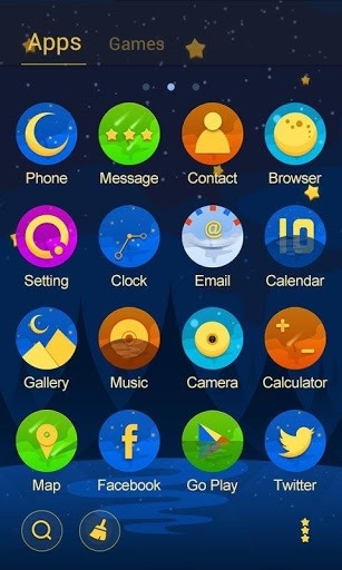 Midnight Go Launcher Android Theme Image 3