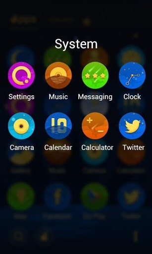 Midnight Go Launcher Android Theme Image 4