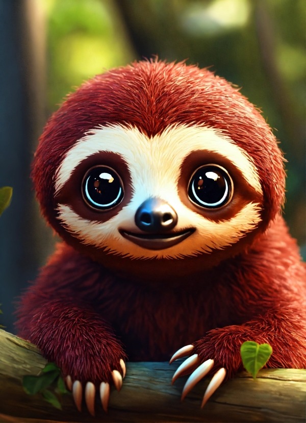 Cute Baby Sloth Mobile Phone Wallpaper Image 1