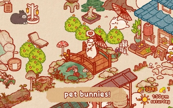 Usagi Shima: Cute Idle Bunnies Android Game Image 3