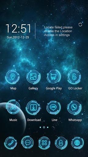 Nucleus Go Launcher Android Theme Image 2