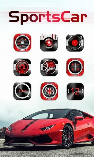 Sports Car Go Launcher Android Theme Image 1