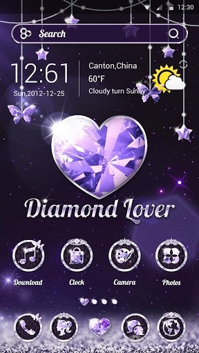 Diamond Lover Go Launcher Android Theme Image 3