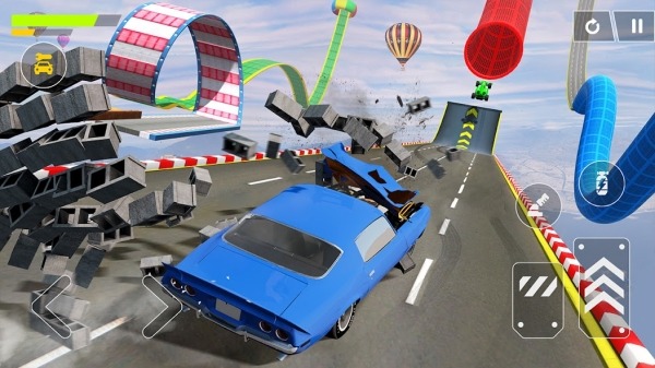 Flying Car Crash: Real Stunts Android Game Image 1