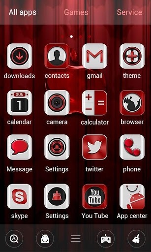 Red Apple Go Launcher Android Theme Image 3