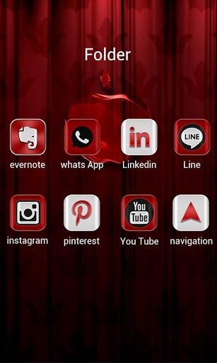 Red Apple Go Launcher Android Theme Image 4