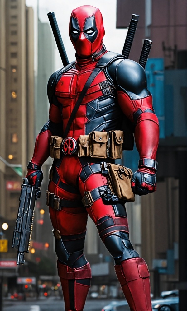 Armored Deadpool Mobile Phone Wallpaper Image 1