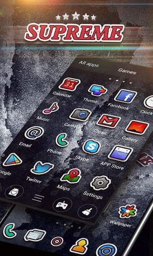 SUPREME Go Launcher Android Theme Image 1