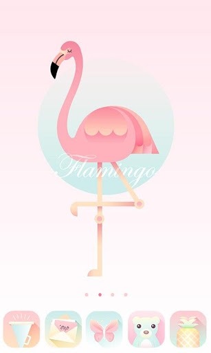 Flamingo Go Launcher Android Theme Image 2