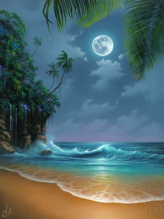 Moon And Sea