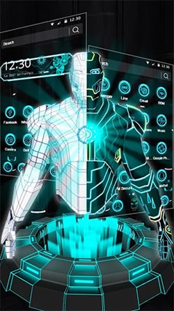 Download Free Android Wallpaper Neon Hero 3D - 4033 