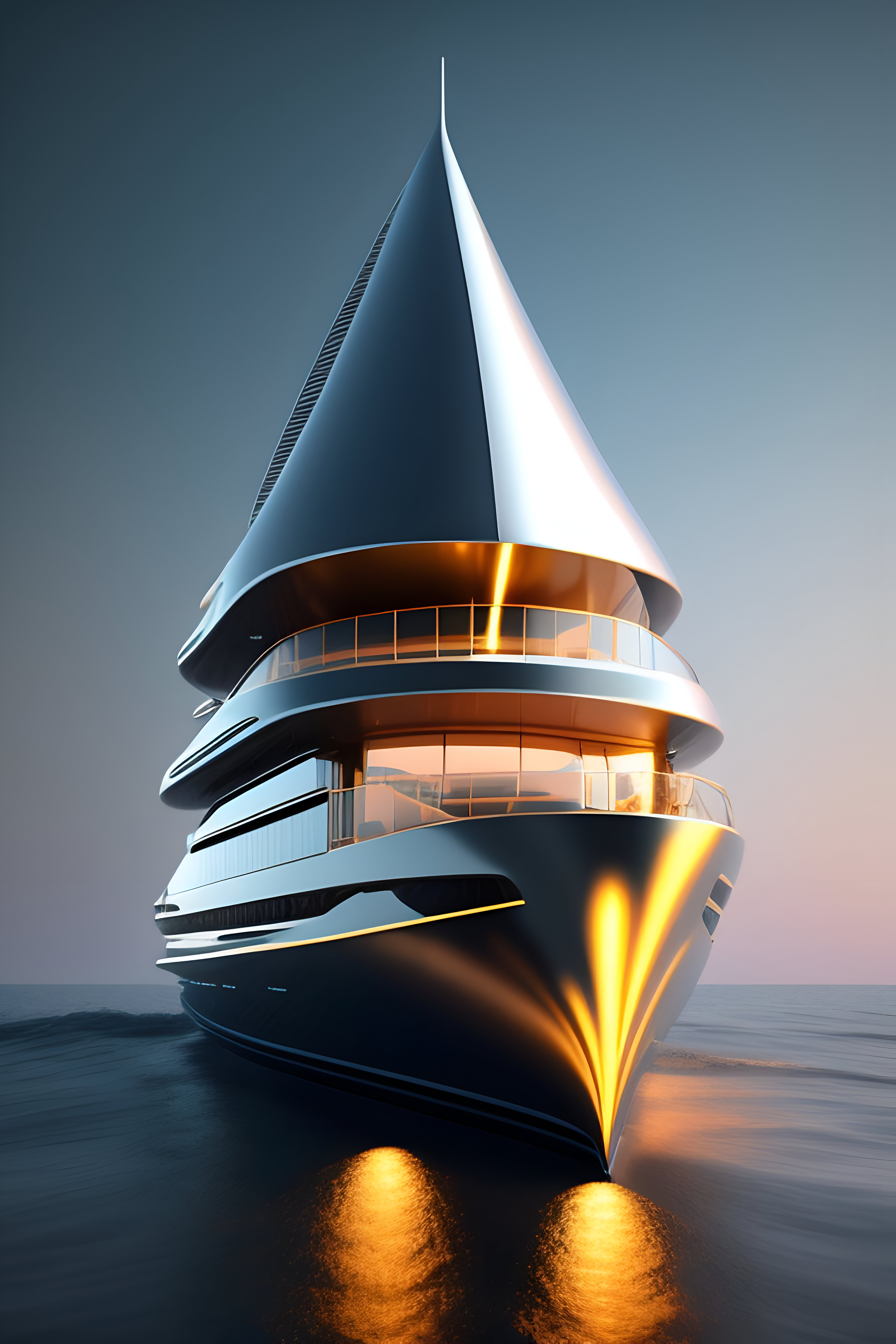 Futuristic Cozy Superyacht